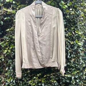 Giani Bernini Beige Draped Blouse